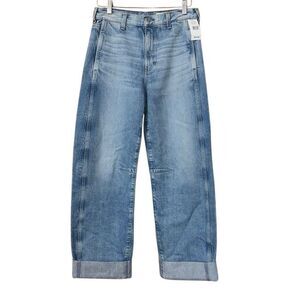 Adriano Goldschmied Mercer Cuffed High-Rise Barrel leg jeans size 26 new